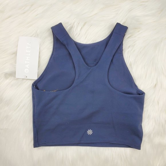 NWT Athleta Navy Conscious Crop Sports Bra - Picture 5 of 7